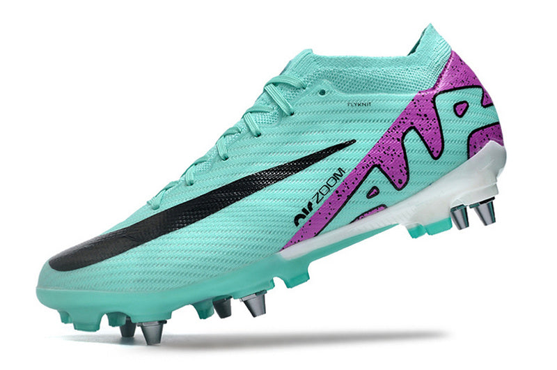 CHUTEIRA NIKE AIR ZOOM MERCURIAL VAPOR 15 ELITE TRAVA MISTA "READY" - CIANO E ROXA