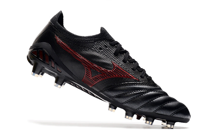 CHUTEIRA MIZUNO MORELIA NEO III JAPAN CAMPO - PRETO E VINHO