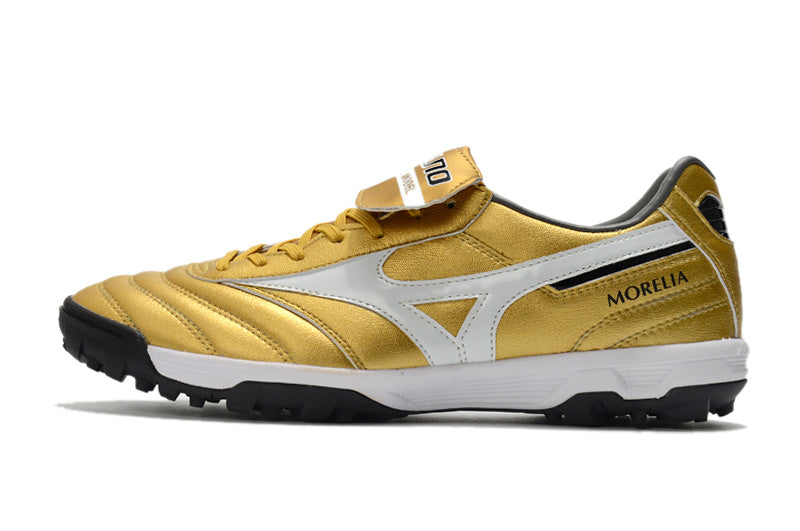 CHUTEIRA MIZUNO MORELIA II SOCIETY - DOURADA E BRANCA