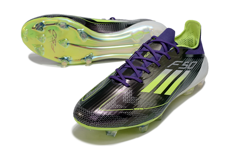 CHUTEIRA ADIDAS F50 ELITE CAMPO "FAST REBORN" - ROXA E VERDE
