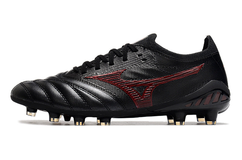 CHUTEIRA MIZUNO MORELIA NEO III JAPAN CAMPO - PRETO E VINHO