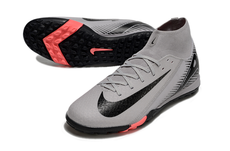 CHUTEIRA NIKE MERCURIAL AIR ZOOM SUPERFLY 10 ELITE SOCIETY - CINZA E PRETA