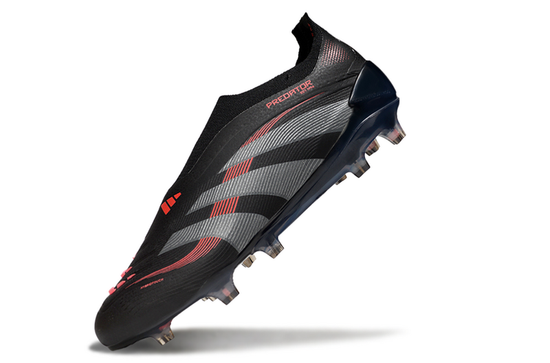 ADIDAS PREDATOR 25 LACELESS ELITE CAMPO "STEALTH VICTORY" - PRETA E VERMELHA