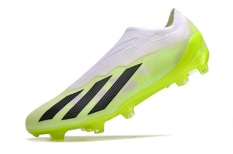 CHUTEIRA ADIDAS X CRAZYFAST+ CAMPO "CRAZY RUSH" - BRANCA E VERDE