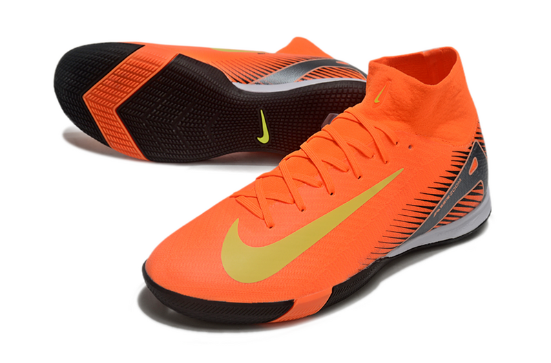 CHUTEIRA NIKE AIR ZOOM MERCURIAL SUPERFLY 10 ELITE FUTSAL - LARANJA E PRETA