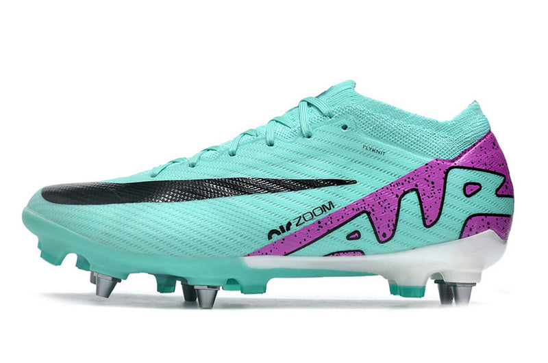 CHUTEIRA NIKE AIR ZOOM MERCURIAL VAPOR 15 ELITE TRAVA MISTA "READY" - CIANO E ROXA