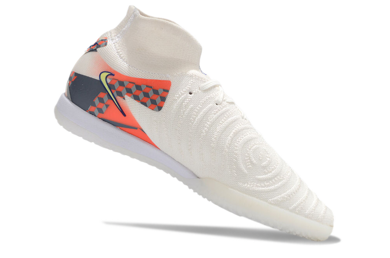 CHUTEIRA NIKE PHANTOM LUNA II ELITE FUTSAL "BARNA" - BRANCA E LARANJA