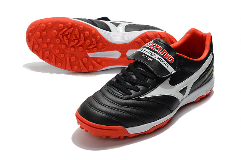 CHUTEIRA MIZUNO MORELIA II SOCIETY - PREATA, BRANCA E VERMELHA