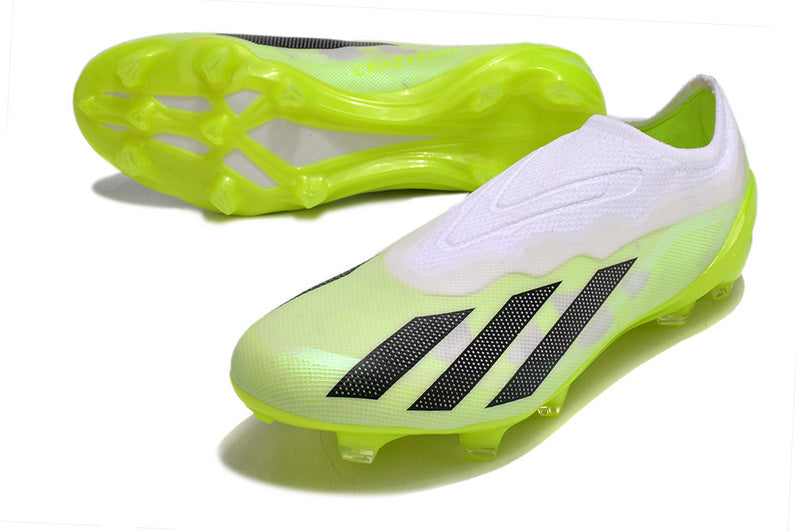 CHUTEIRA ADIDAS X CRAZYFAST+ CAMPO "CRAZY RUSH" - BRANCA E VERDE