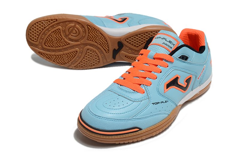 CHUTEIRA JOMA TOP FLEX FUTSAL - AZUL E LARANJA