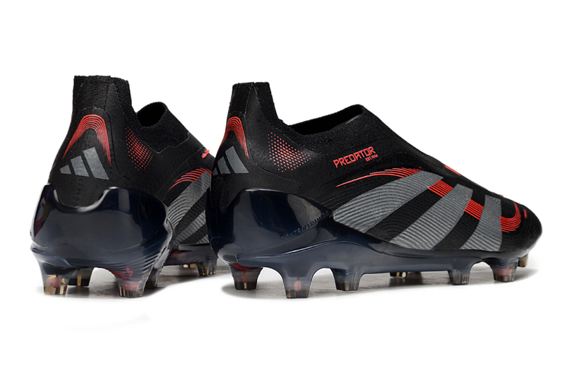 ADIDAS PREDATOR 25 LACELESS ELITE CAMPO "STEALTH VICTORY" - PRETA E VERMELHA