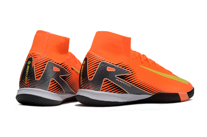 CHUTEIRA NIKE AIR ZOOM MERCURIAL SUPERFLY 10 ELITE FUTSAL - LARANJA E PRETA