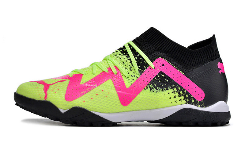 CHUTEIRA PUMA FUTURE ULTIMATE SOCIETY "TRICKS" - PRETA, VERDE E ROSA