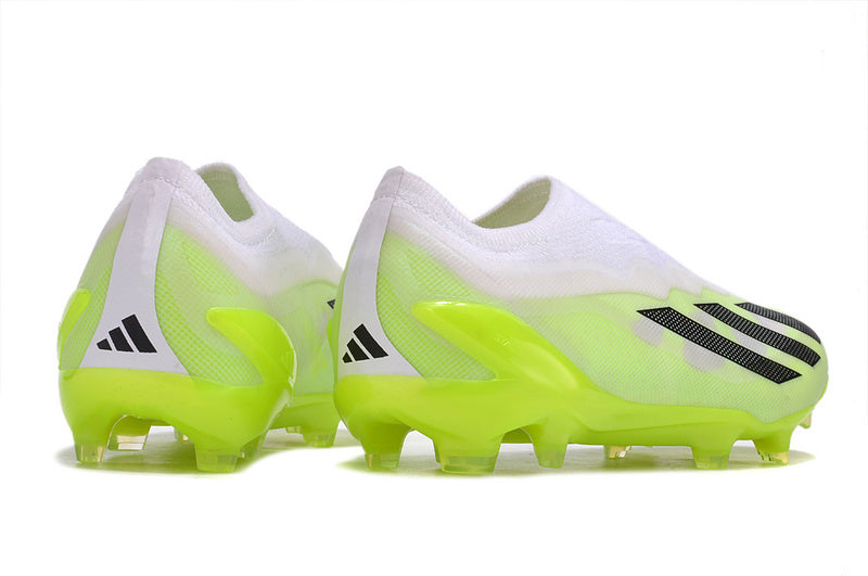 CHUTEIRA ADIDAS X CRAZYFAST+ CAMPO "CRAZY RUSH" - BRANCA E VERDE
