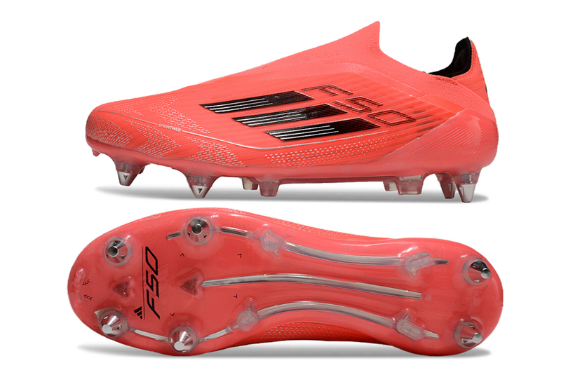 ADIDAS F50 LACELASS ELITE TRAVA MISTA - VERMELHA