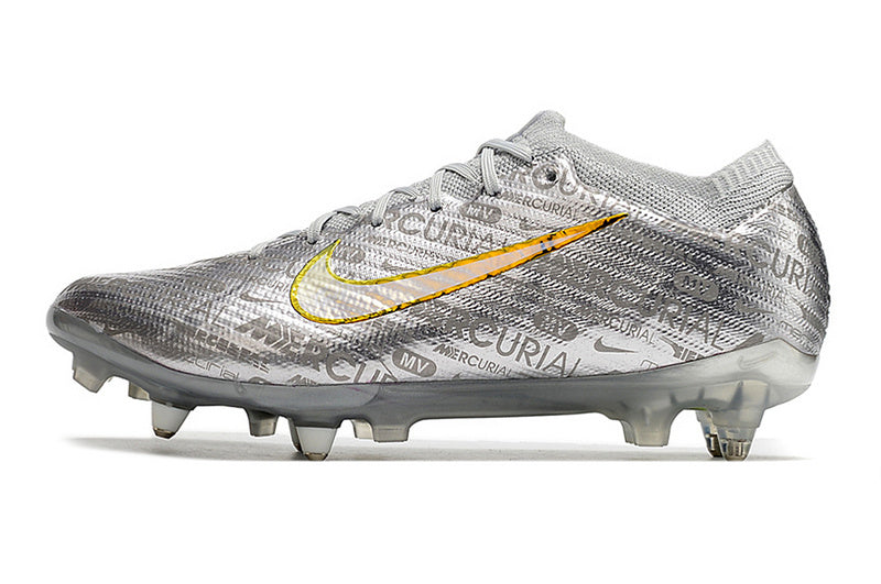 CHUTEIRA NIKE AIR ZOOM MERCURIAL VAPOR 15 ELITE TRAVA MISTA FIXA "XXV" - PRATA