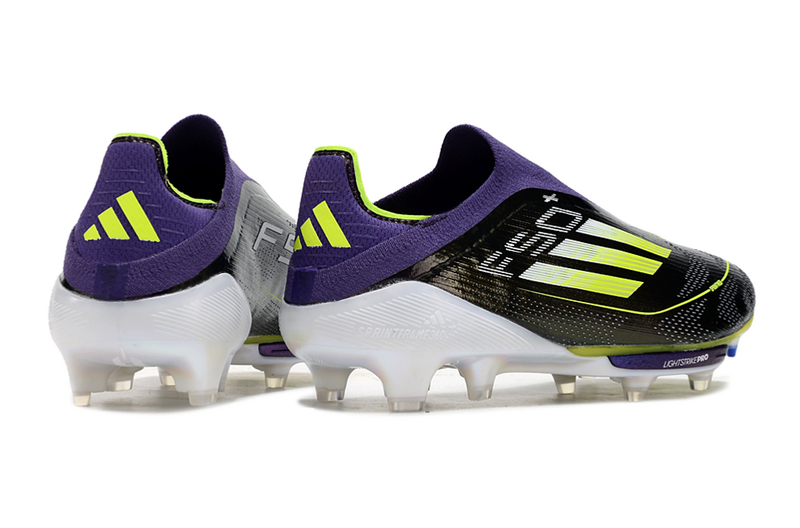 CHUTEIRA ADIDAS F50 LACELESS LIGHTSTRIKE PRO ELITE CAMPO "FAST REBORN" – ROXA E VERDE