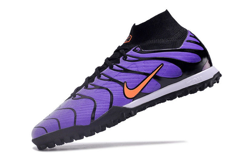 CHUTEIRA NIKE MERCURIAL AIR ZOOM SUPERFLY 9 ELITE SOCIETY "AIR MAX TN" - ROXA