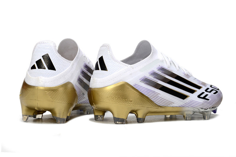ADIDAS F50.1 ELITE CAMPO - BRANCA E DOURADA