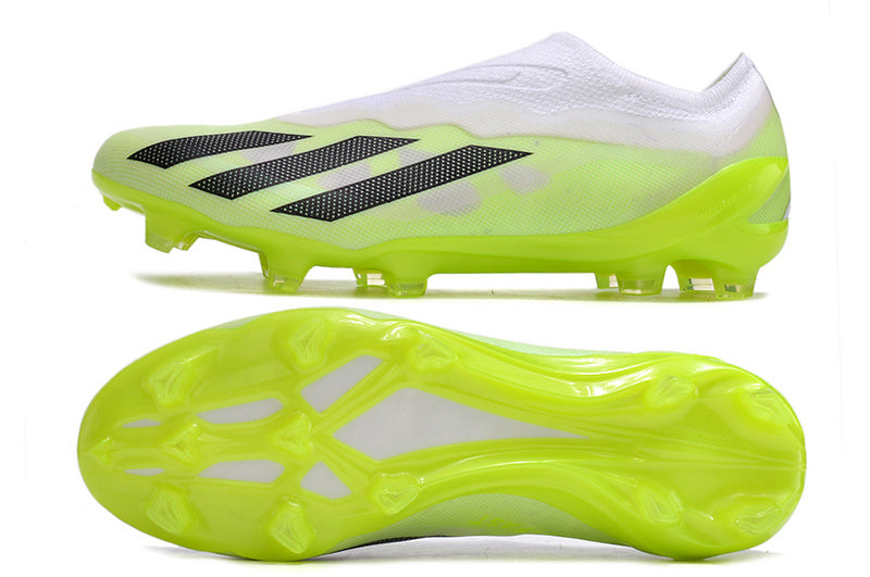 CHUTEIRA ADIDAS X CRAZYFAST+ CAMPO "CRAZY RUSH" - BRANCA E VERDE
