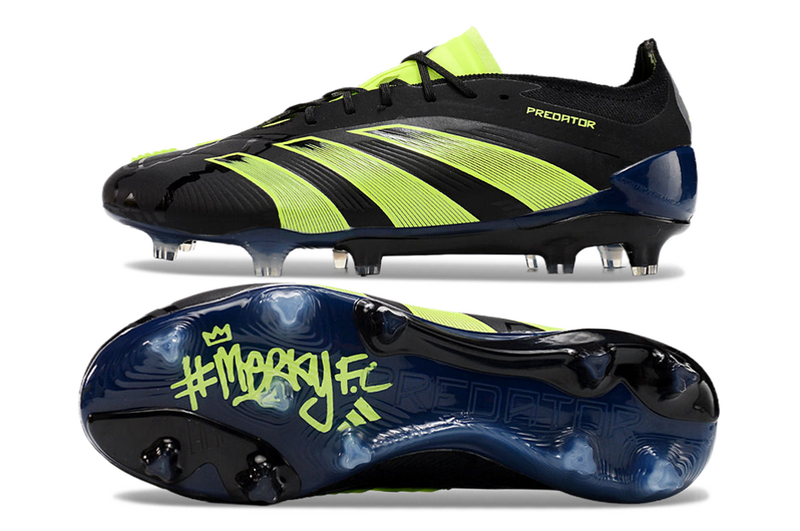 ADIDAS PREDATOR 24 ELITE CAMPO "EDITION MERKY" PRETA E VERDE