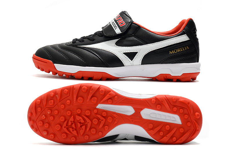 CHUTEIRA MIZUNO MORELIA II SOCIETY - PREATA, BRANCA E VERMELHA