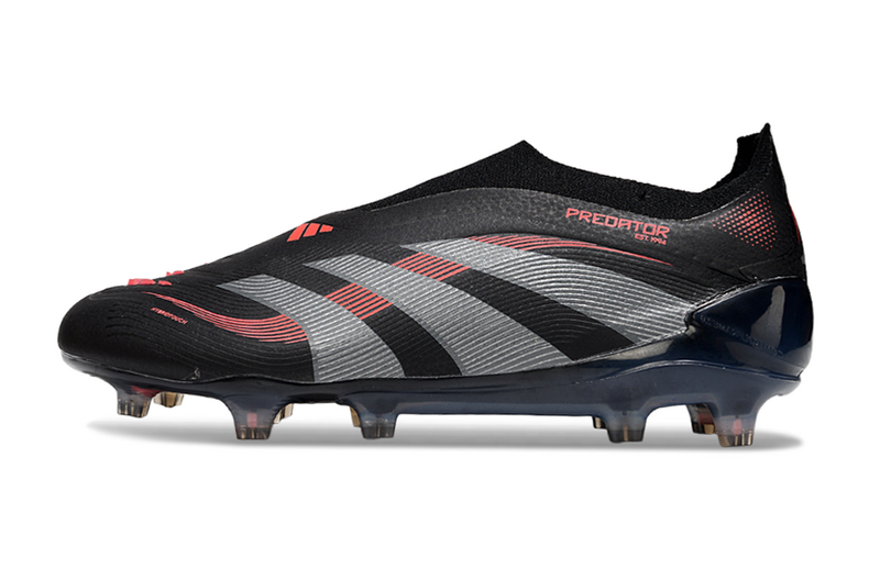 ADIDAS PREDATOR 25 LACELESS ELITE CAMPO "STEALTH VICTORY" - PRETA E VERMELHA