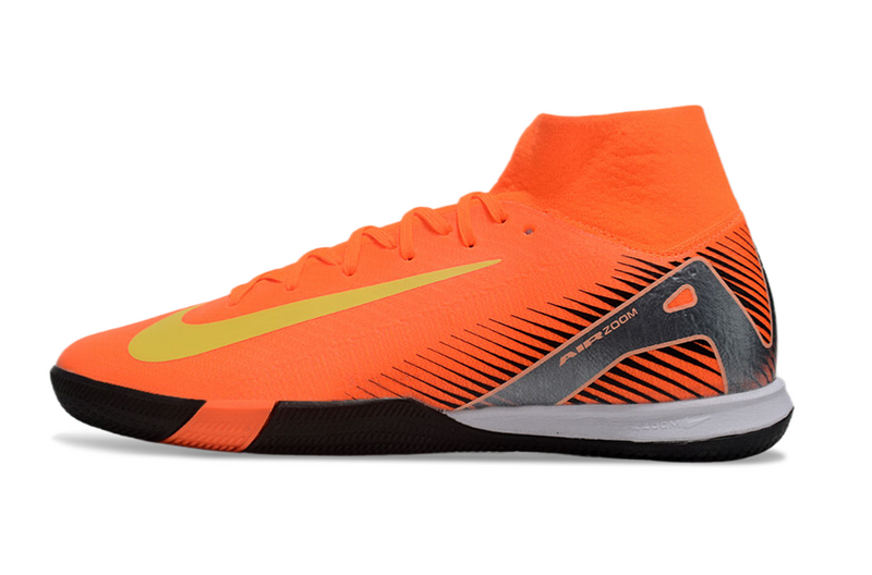 CHUTEIRA NIKE AIR ZOOM MERCURIAL SUPERFLY 10 ELITE FUTSAL - LARANJA E PRETA