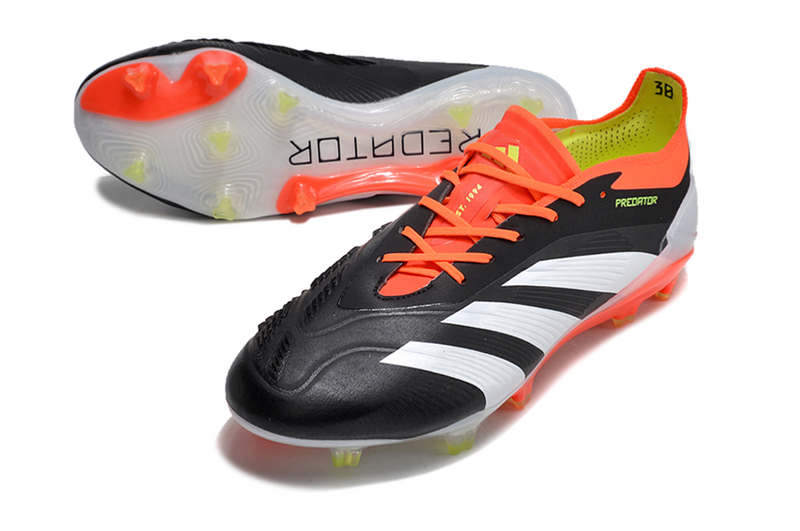 ADIDAS PREDATOR 24 ELITE CAMPO "SOLAR ENERGY" - LARANJA E BRANCA