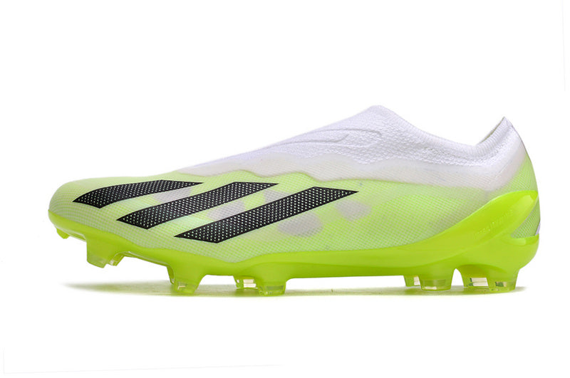 CHUTEIRA ADIDAS X CRAZYFAST+ CAMPO "CRAZY RUSH" - BRANCA E VERDE