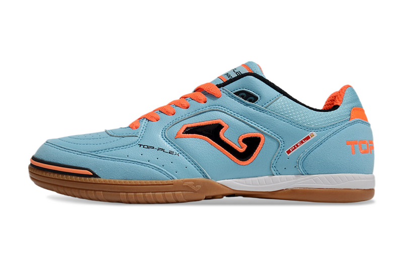 CHUTEIRA JOMA TOP FLEX FUTSAL - AZUL E LARANJA