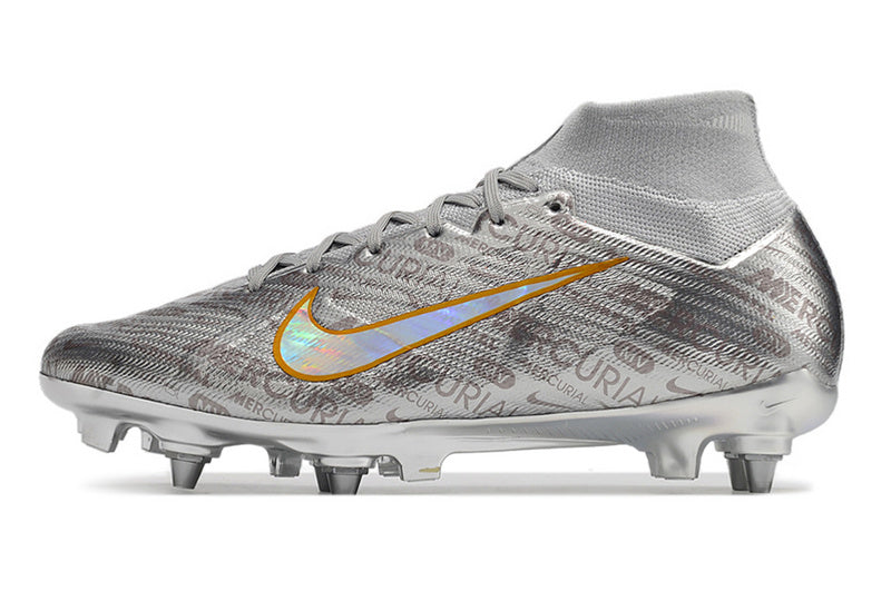 CHUTEIRA NIKE AIR ZOOM MERCURIAL SUPERFLY 9 ELITE TRAVA MISTA "XXV" - PRATA