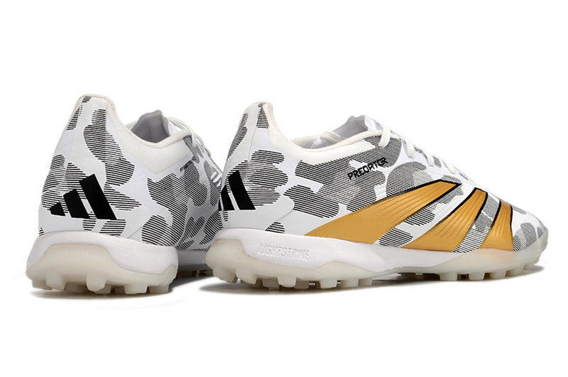 CHUTEIRA ADIDAS PREDATOR 24 ELITE SOCIETY "GENERATION" - BRANCA E DOURADA
