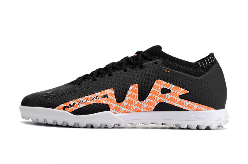 CHUTEIRA NIKE MERCURIAL AIR ZOOM VAPOR 15 ELITE SOCIETY - PRETA E LARANJA