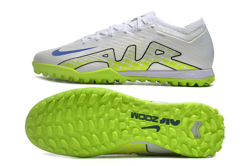 CHUTEIRA NIKE MERCURIAL AIR ZOOM VAPOR 15 ELITE SOCIETY - BRANCA E VERDE