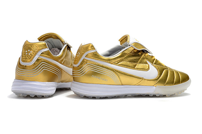 CHUTEIRA NIKE TIEMPO LEGEND 7 SOCIETY - DOURADA E BRANCA
