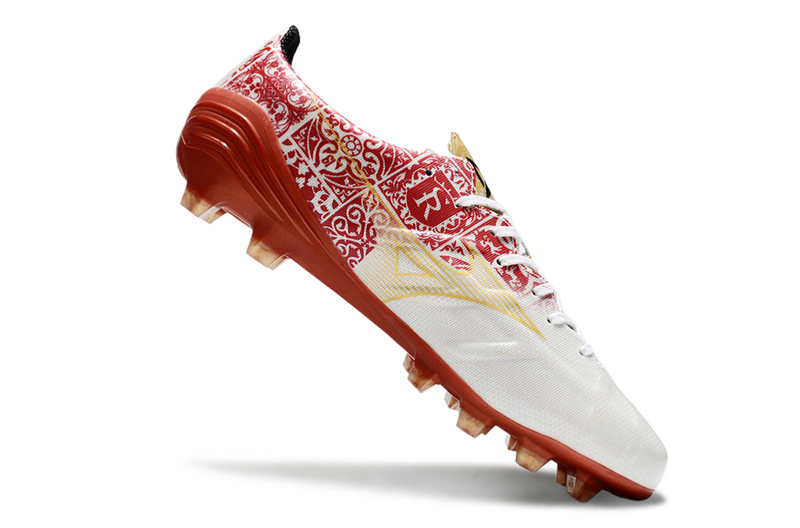 CHUTEIRA MIZUNO ALPHA JAPAN CAMPO "SIGNATURE" - VERMELHA E BRANCA