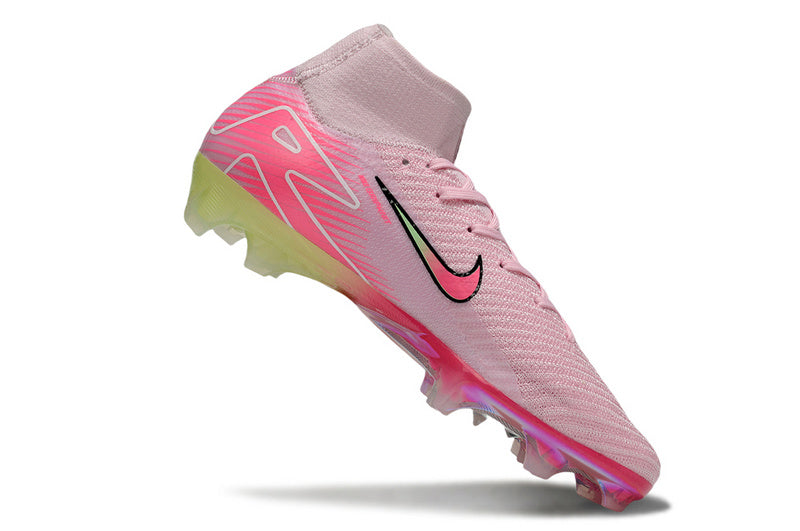 CHUTEIRA NIKE AIR ZOOM MERCURIAL SUPERFLY 10 ELITE CAMPO - ROSA E AMARELA