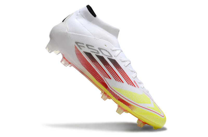 ADIDAS F50.1 MID ELITE CAMPO - BRANCA E VERMELHA