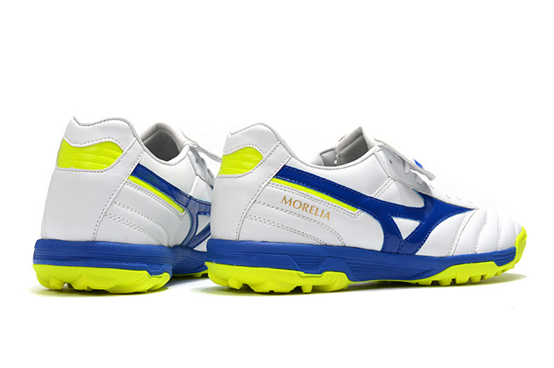 CHUTEIRA MIZUNO MORELIA II SOCIETY - BRANCA, AZUL E AMARELA