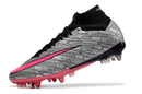 CHUTEIRA NIKE AIR ZOOM MERCURIAL SUPERFLY 9 ELITE TRAVA MISTA FIXA "XXV" - PRATA E ROSA