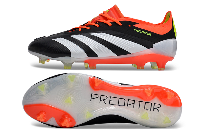 ADIDAS PREDATOR 24 ELITE CAMPO "SOLAR ENERGY" - LARANJA E BRANCA