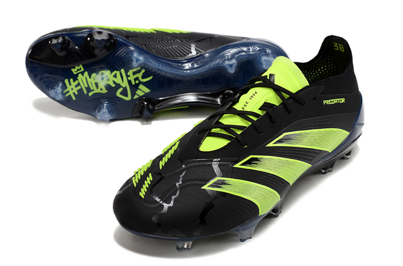 ADIDAS PREDATOR 24 ELITE CAMPO "EDITION MERKY" PRETA E VERDE