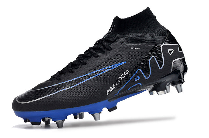 CHUTEIRA NIKE AIR ZOOM MERCURIAL SUPERFLY 9 ELITE TRAVA MISTA "SHADOW" - PRETA E AZUL
