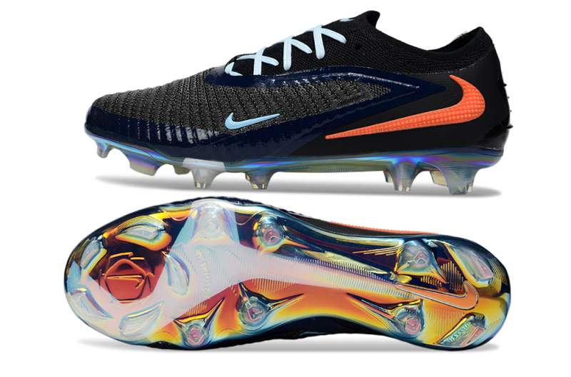 CHUTEIRA NIKE PHANTOM 6 ELITE CAMPO - PRETA E LARANJA