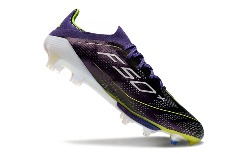 CHUTEIRA ADIDAS F50.1 LIGHTSTRIKE PRO ELITE CAMPO "FAST REBORN" - BRANCA E ROXA