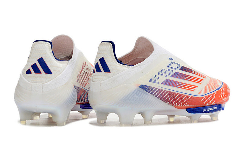 CHUTEIRA ADIDAS F50 LACELESS LIGHTSTRIKE PRO ELITE CAMPO "ADVACEMENT" – BRANCA E COLORIDA
