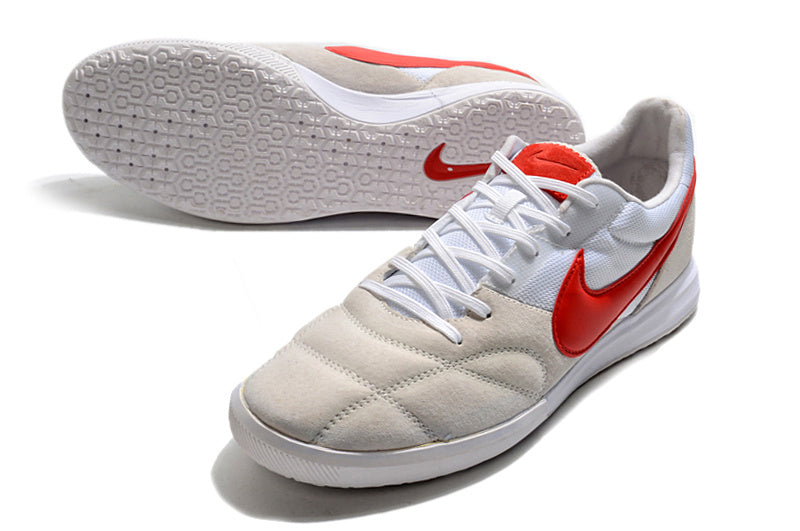 CHUTEIRA NIKE PREMIER II SALA FUTSAL - BRANCA E VERMELHA