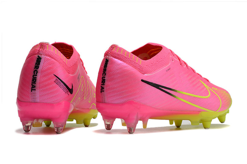 CHUTEIRA NIKE AIR ZOOM MERCURIAL VAPOR 15 ELITE TRAVA MISTA FIXA "LUMINOUS" - ROSA E AMARELA
