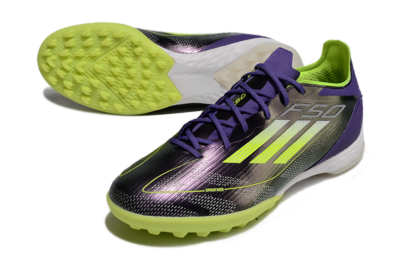 CHUTEIRA ADIDAS F50 SOCIETY "FAST REBORN" - ROXA E VERDE